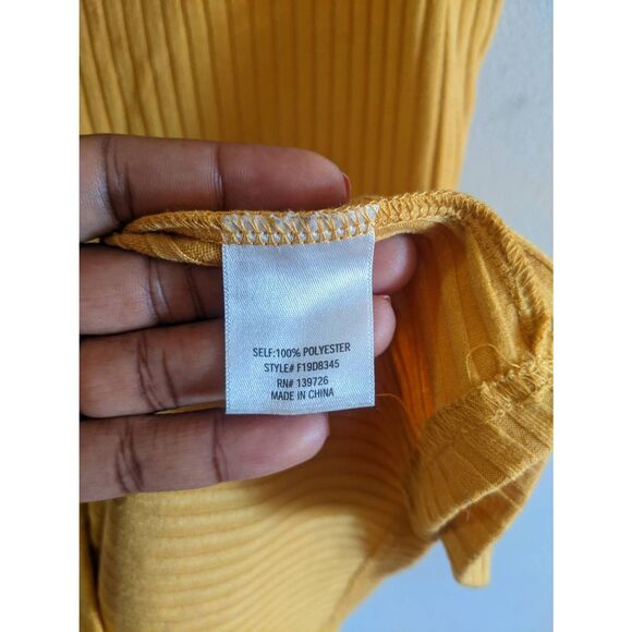 Francesca's Collections Mustard Mini Dress - Picture 8 of 10